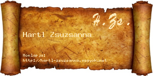 Hartl Zsuzsanna névjegykártya
